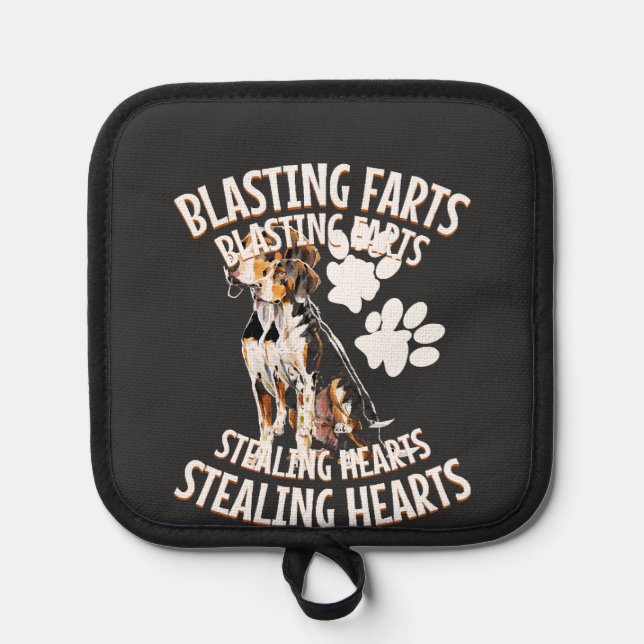 Treeing Walker Coonhound Lover Dog Owner Blasting Pot Holder (Front)