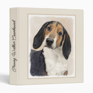 Treeing Walker Coonhound Painting - Original Art 3 Binder
