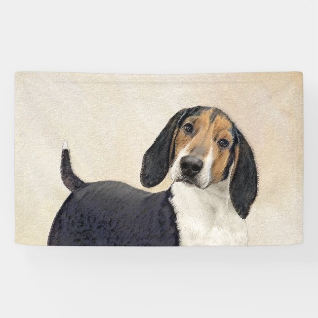 Treeing Walker Coonhound Painting - Original Art Banner (Horizontal)