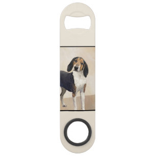 Treeing Walker Coonhound Painting - Original Art Bar Key