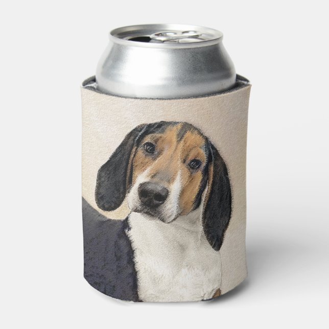 Treeing Walker Coonhound Painting - Original Art Can Cooler (Can Front)