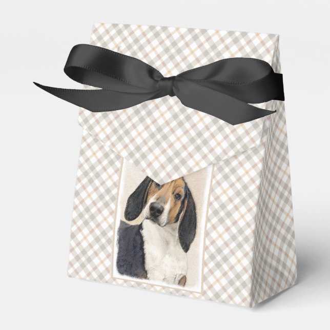 Treeing Walker Coonhound Painting - Original Art Favor Box (Front Side)