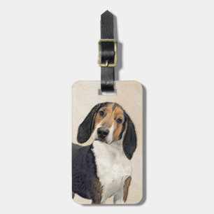 Treeing Walker Coonhound Painting - Original Art Luggage Tag