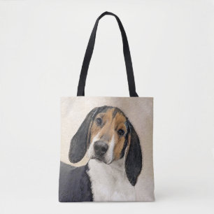 Treeing Walker Coonhound Painting - Original Art Tote Bag