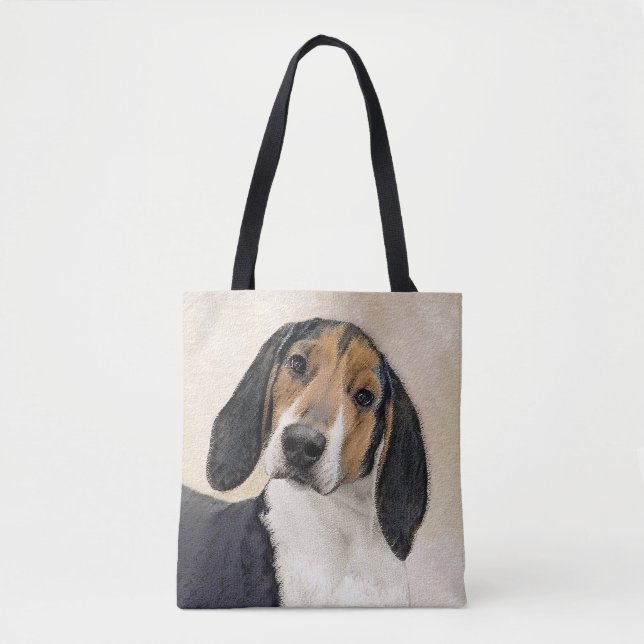 Treeing Walker Coonhound Painting - Original Art Tote Bag (Front)