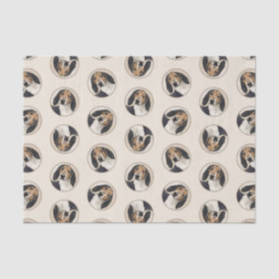 Treeing Walker Coonhound Painting Original Dog Art Tissue Paper