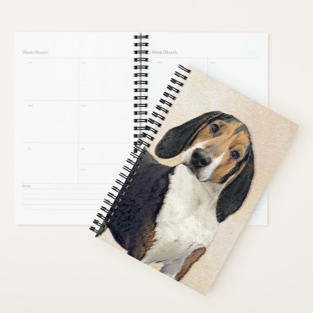 Treeing Walker Coonhound Peinture - Art original (Devant avec enveloppe)
