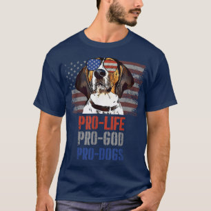 Treeing Walker Coonhound Pro Life Pro God Pro Dogs T-Shirt
