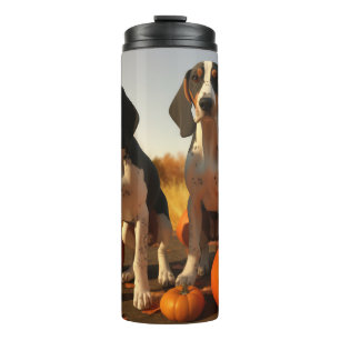 Treeing Walker Coonhound Puppy Autumn Pumpkin Thermal Tumbler