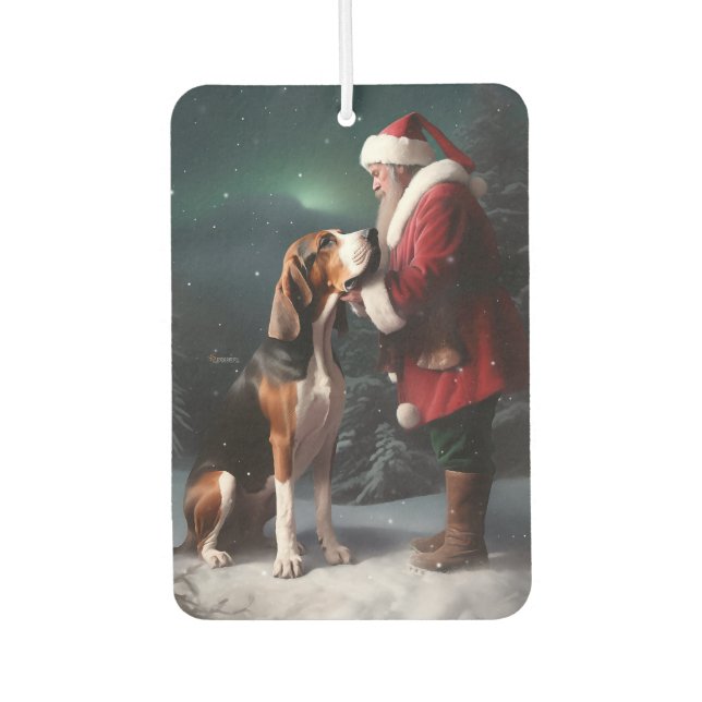 Treeing Walker Coonhound Santa Claus Christmas Air Freshener (Front)