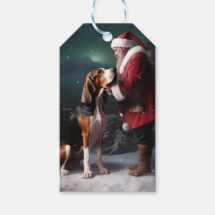 Treeing Walker Coonhound Santa Claus Christmas Gift Tags