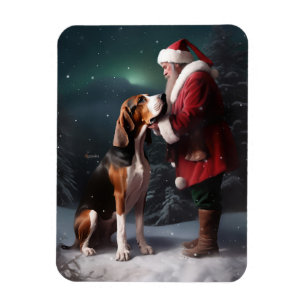 Treeing Walker Coonhound Santa Claus Christmas Magnet