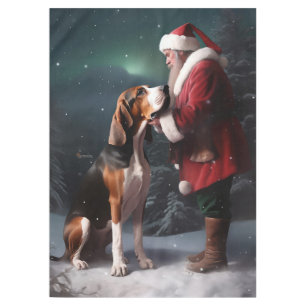 Treeing Walker Coonhound Santa Claus Christmas Tablecloth