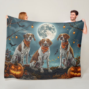 Treeing Walker Halloween Spooky Fleece Blanket