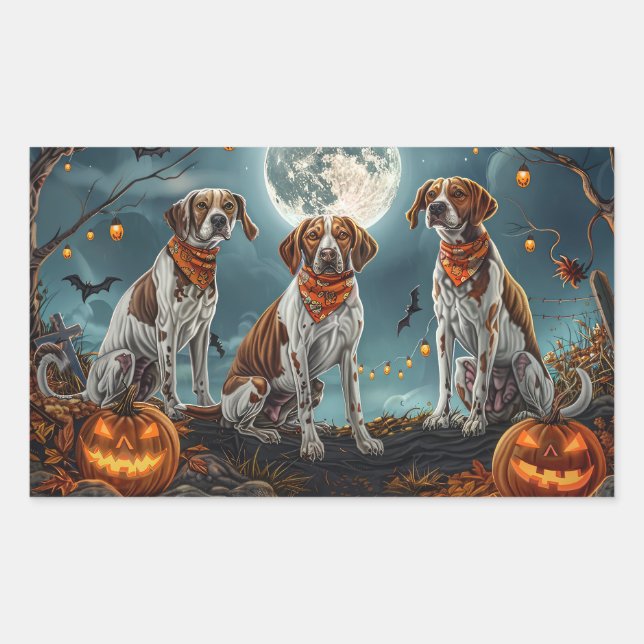 Treeing Walker Halloween Spooky Sticker (Front)