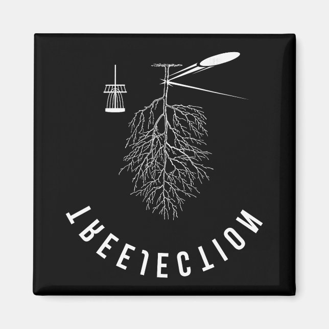 Treejection Disc Golf Funny Sports Tree Player Gif Magnet (Front)