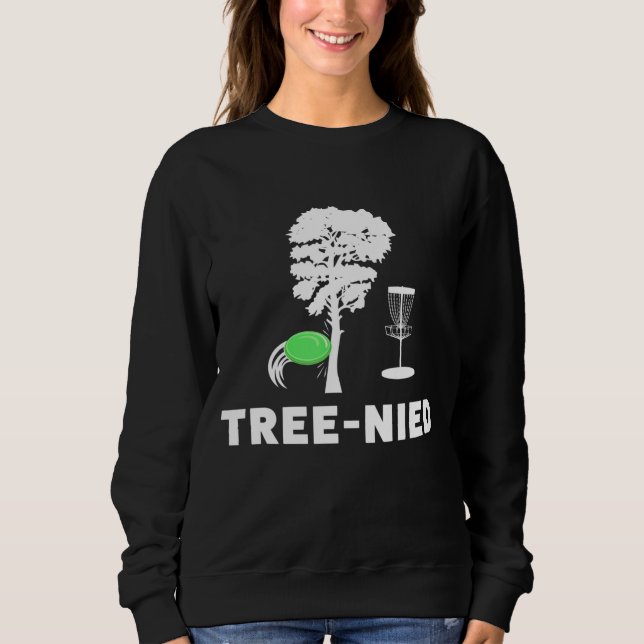 Treejection Disc Golf Funny Tree Frisbee Golf Disc Sweatshirt (Front)