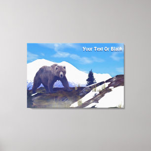 Treeline Grizzly Canvas Print