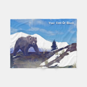 Treeline Grizzly Fleece Blanket