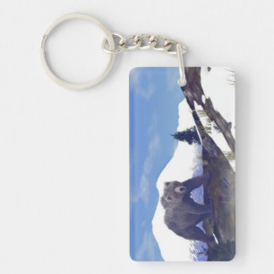 Treeline Grizzly Keychain