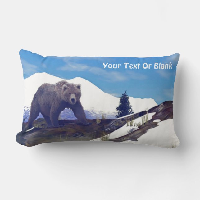 Treeline Grizzly Lumbar Pillow (Front)