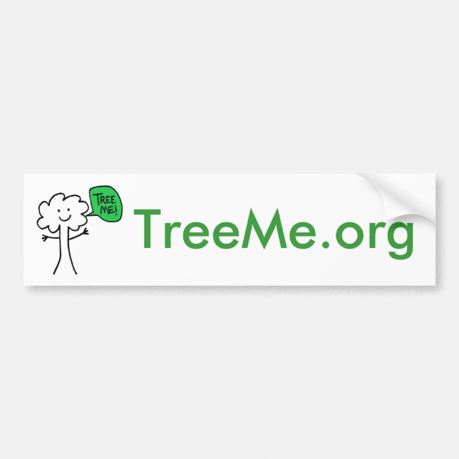 TreeMe bumper sticker (Front)