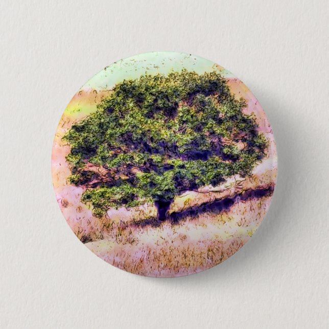 TREES 2 INCH ROUND BUTTON (Front)