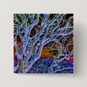 TREES 2 INCH SQUARE BUTTON