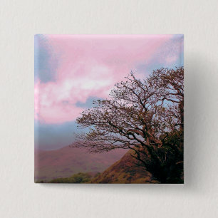TREES 2 INCH SQUARE BUTTON