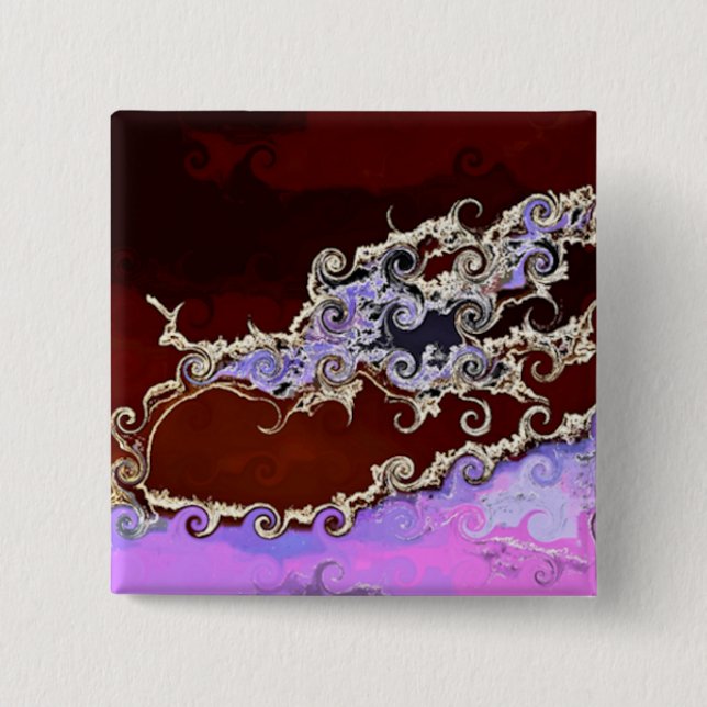 TREES 2 INCH SQUARE BUTTON (Front)