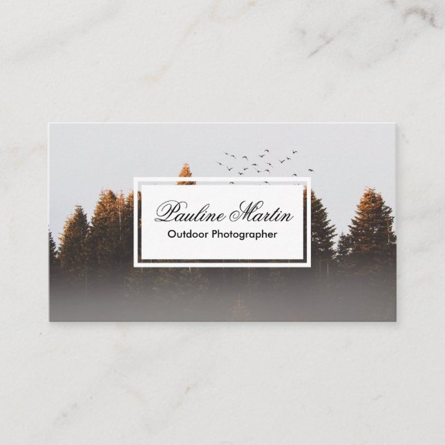 Trees and Birds Business Card (Front)