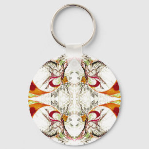 Trees and Birds fantasy Keychain