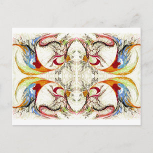 Trees and Birds fantasy Postcard