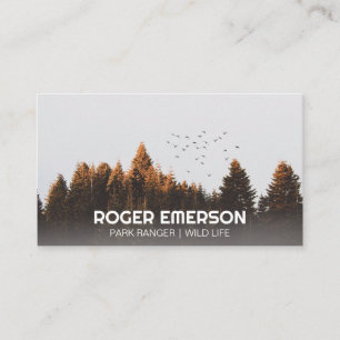 Trees and Birds   Outdoors Business Card