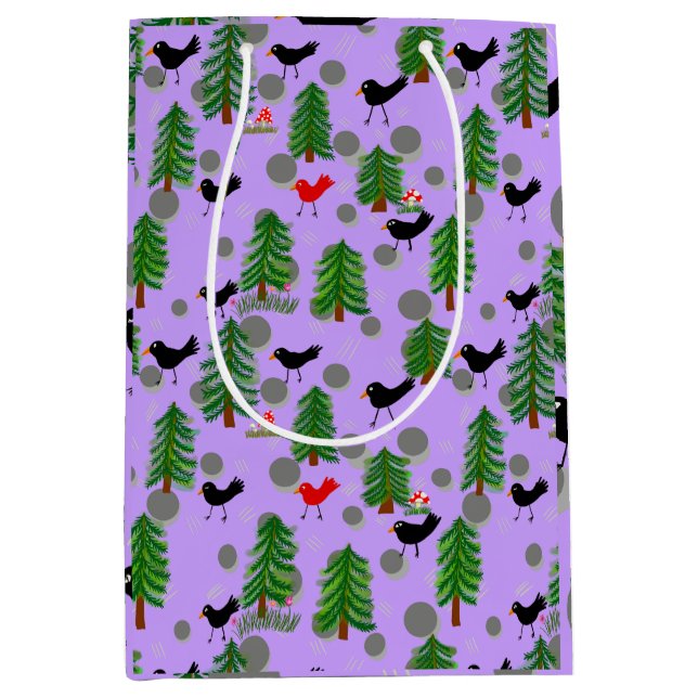 Trees and birds_summer Gift Bag (Front)