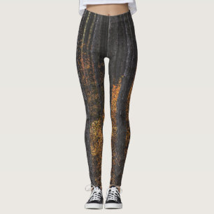 Trees and gold autumn foliage leggings