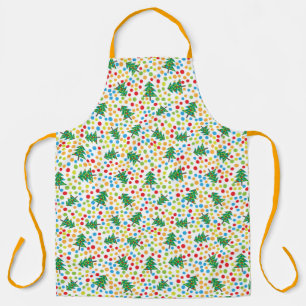 Trees and Lights Christmas All-Over Print Apron