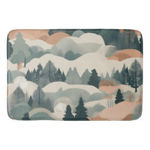 Trees and Mountains Boho Abstract Design