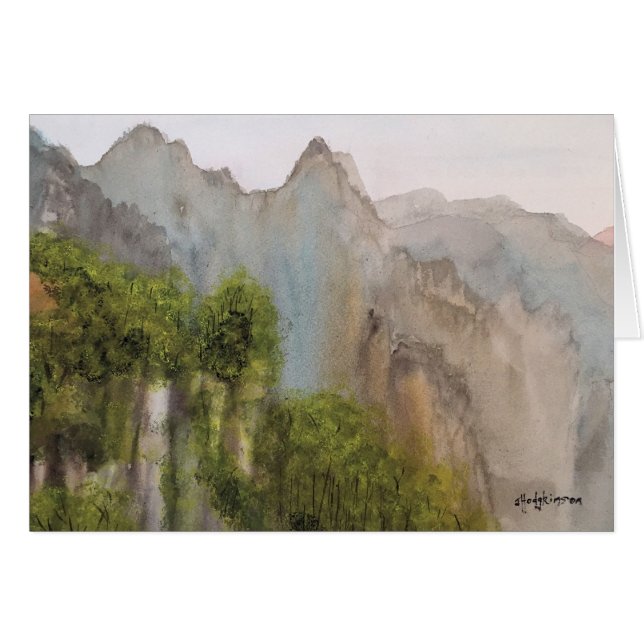 TREES AND MOUNTAINS   CARD (Front Horizontal)