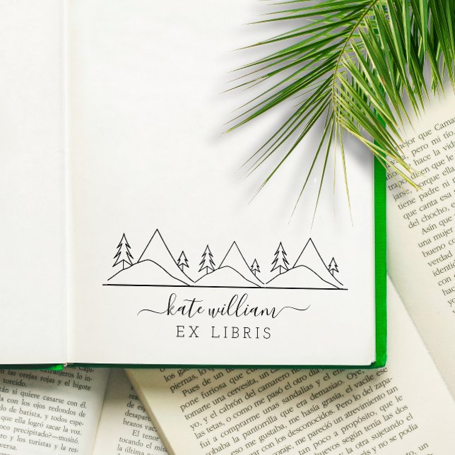  Trees and Mountains Ex libris  Rubber Stamp (Creator Uploaded)