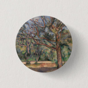 Trees and Road, Post Impressionist Landscape 1 Inch Round Button
