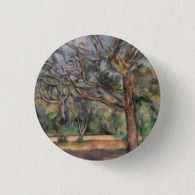Trees and Road, Post Impressionist Landscape 1 Inch Round Button (Front)