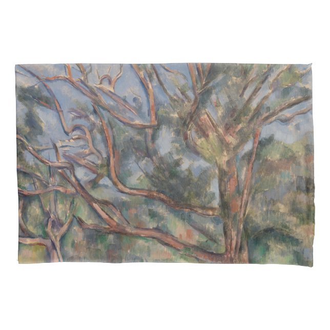 Trees and Road, Post Impressionist Landscape Pillowcase (Front)