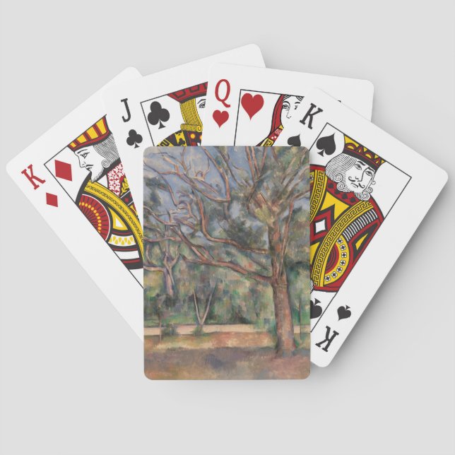 Trees and Road, Post Impressionist Landscape Playing Cards (Back)