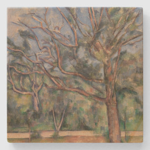 Trees and Road, Post Impressionist Landscape Stone Coaster