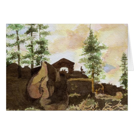 Trees and Rocks, Yosemite National Park Card
