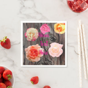 Trees and Roses Paper Napkin