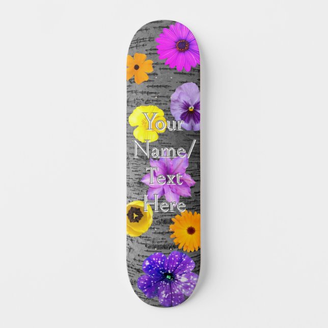 Trees and Spring Flowers Skateboard (Front)