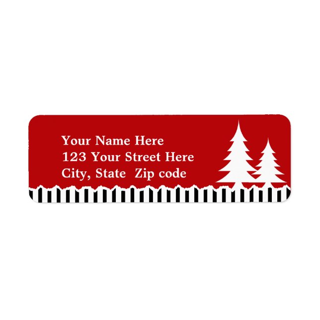 Trees and Stripes Address or Gift tag (Front)