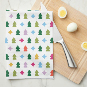 Trees and Twinkles Multi-Color Kitchen Towel